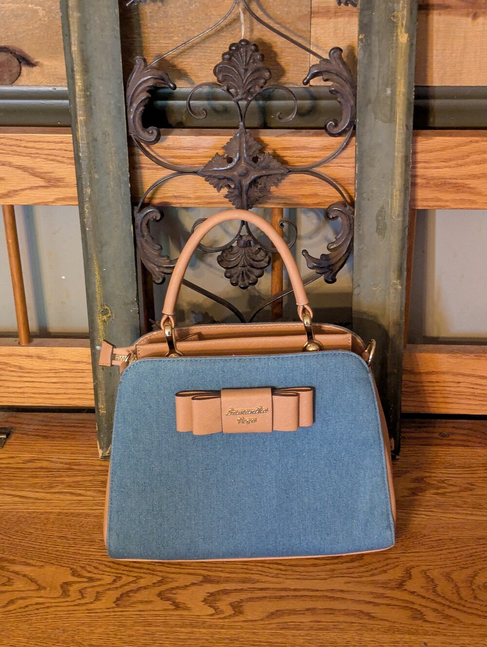 Samantha Vega Fulfilled Love Denim & Leather Crossbody Bag